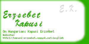 erzsebet kapusi business card